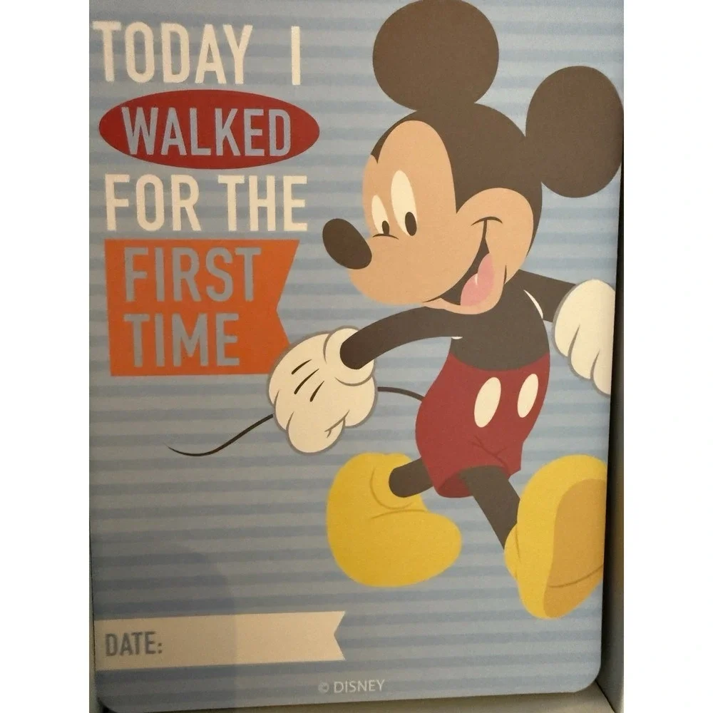 Disney Mickey Mouse First Year Baby Boy Milestone Cards New - Open Box -cute!